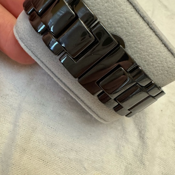 Fossil 40mm Watch Hematite w Crystals - Picture 2 of 7